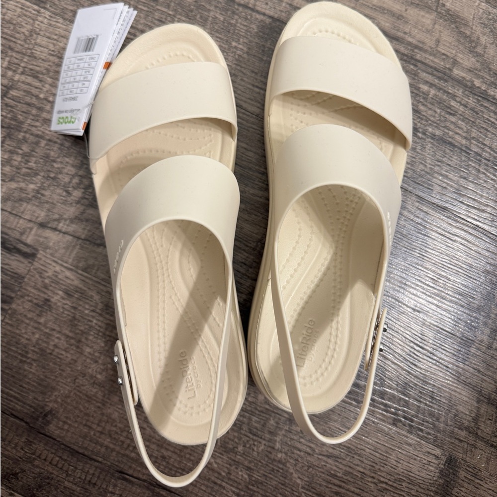 Crocs Brooklyn low wedge sandals